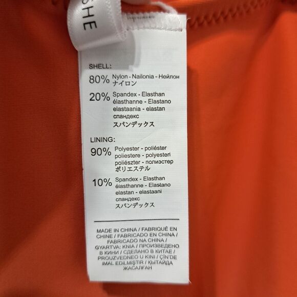 CUPSHE Shirring Design V Neck One Piece Swimsuit Low Back Bathing Suit Small NWT - Picture 9 of 14